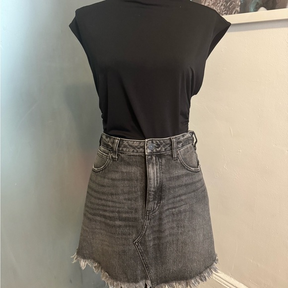 We The Free Dresses & Skirts - We The Free Black and Gray  Denim Mini Skirt
